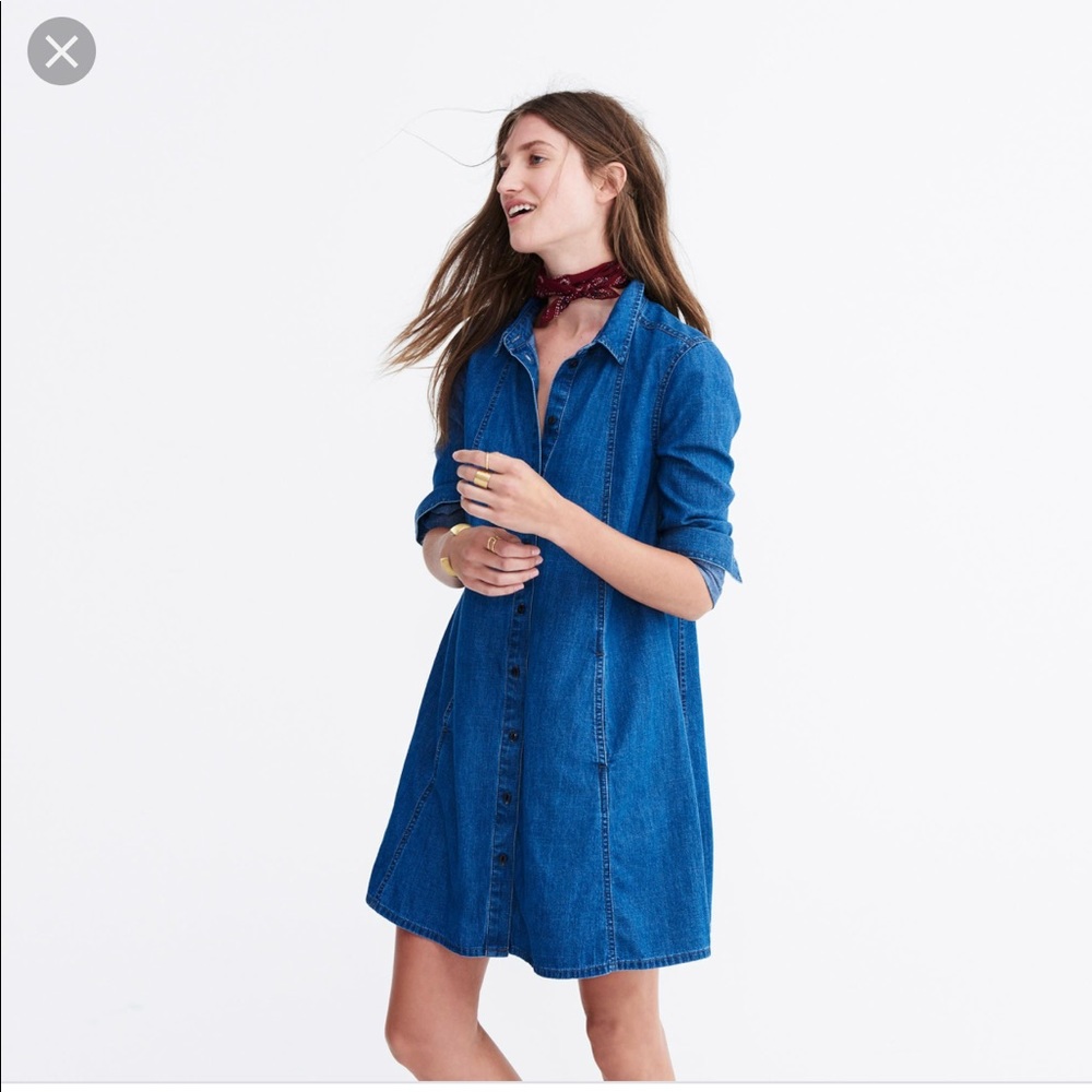 Madewell Denim A-Line Dress Small